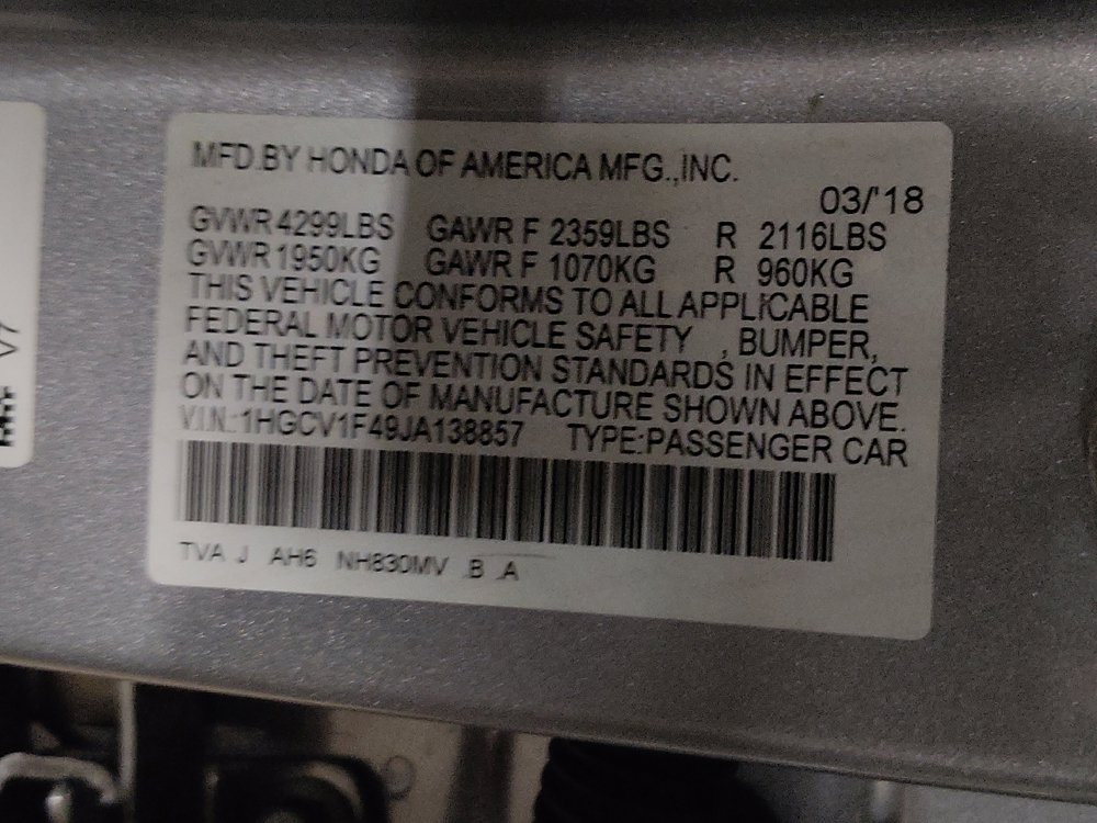 Used 2018 Honda Accord EX image 33