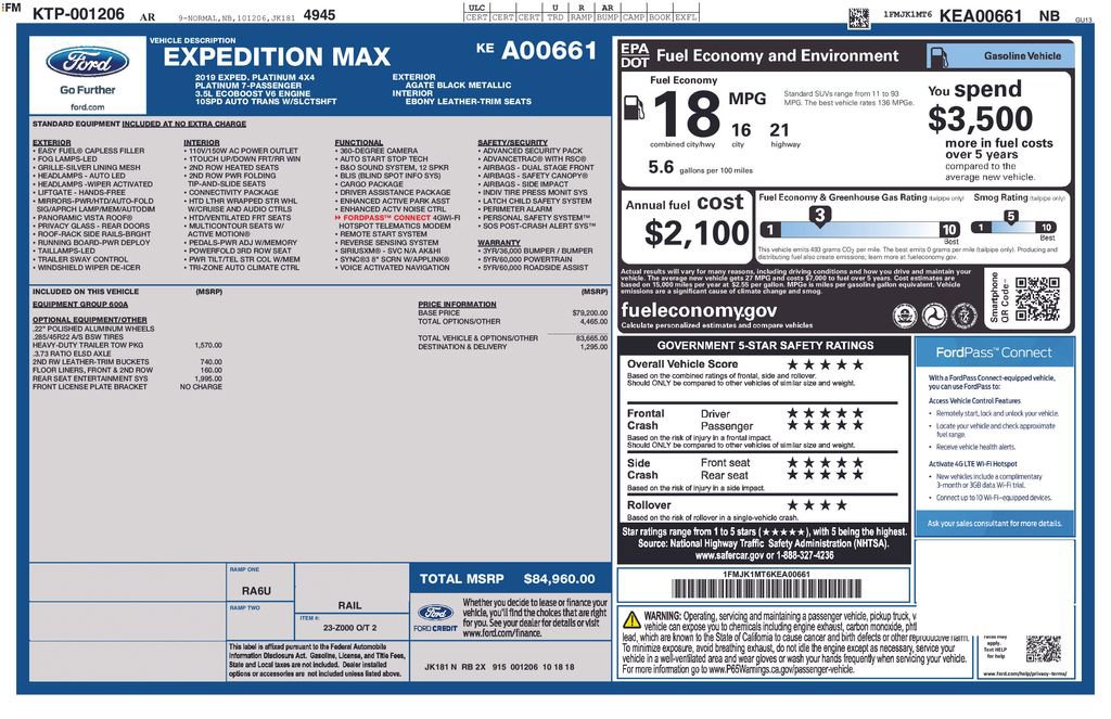 Used 2019 Ford Expedition Max Platinum AWD/4WD image 11