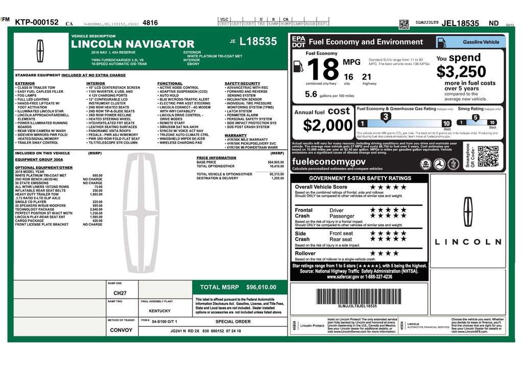 Used 2018 Lincoln Navigator L Reserve w/ Technology Package image 3