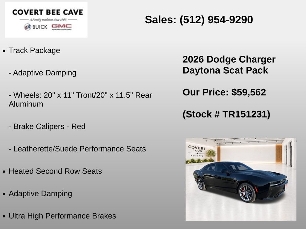 New 2026 Dodge Charger Daytona Scat Pack w/ Track Package AWD/4WD image 14