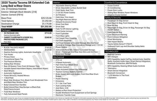 Used 2020 Toyota Tacoma SR w/ SX Package image 13