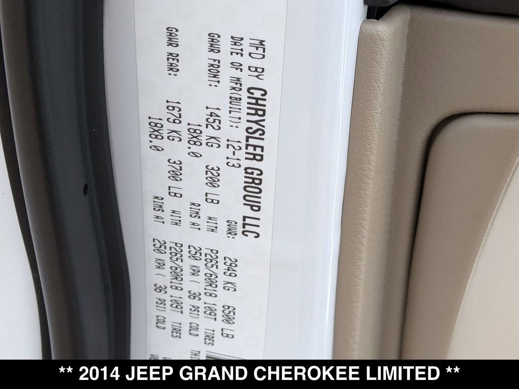 Used 2014 Jeep Grand Cherokee Limited AWD/4WD image 31