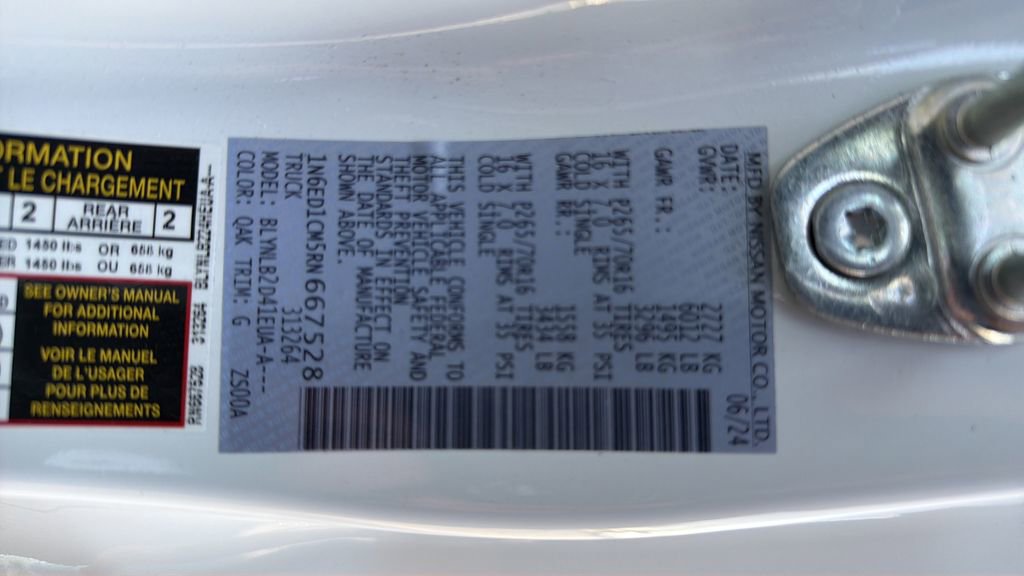 Certified 2024 Nissan Frontier SV w/ Technology Package image 27