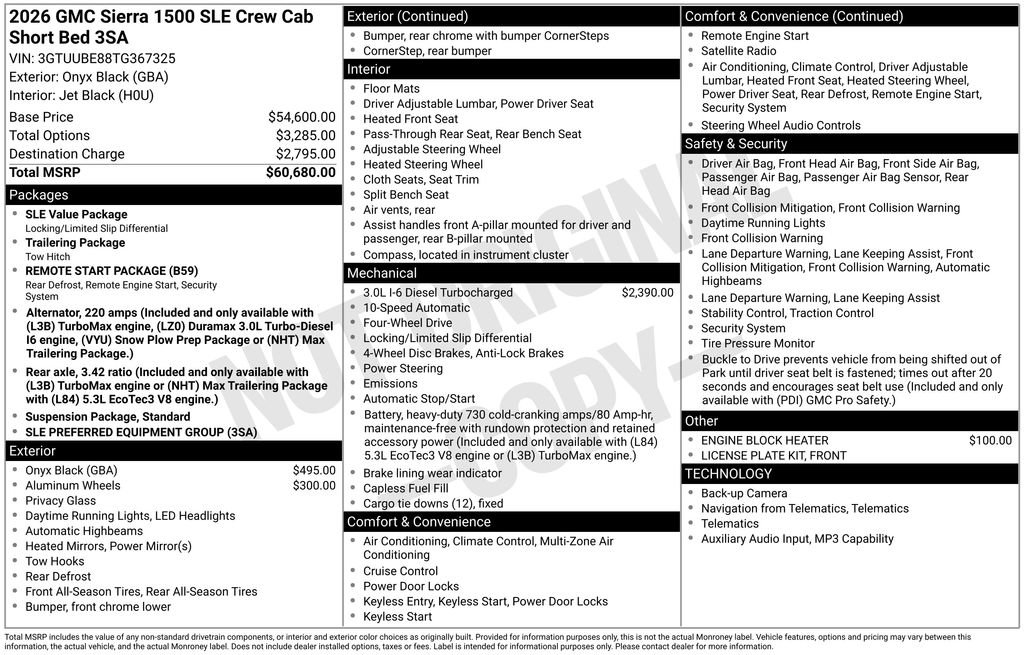 New 2026 GMC Sierra 1500 SLE AWD/4WD image 5