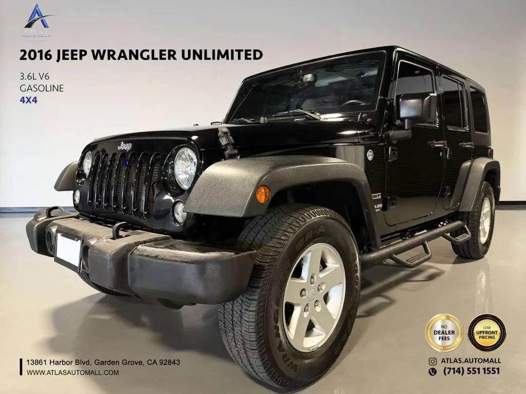 Used 2016 Jeep Wrangler Unlimited Sport w/ Quick Order Package 24S AWD/4WD image 1