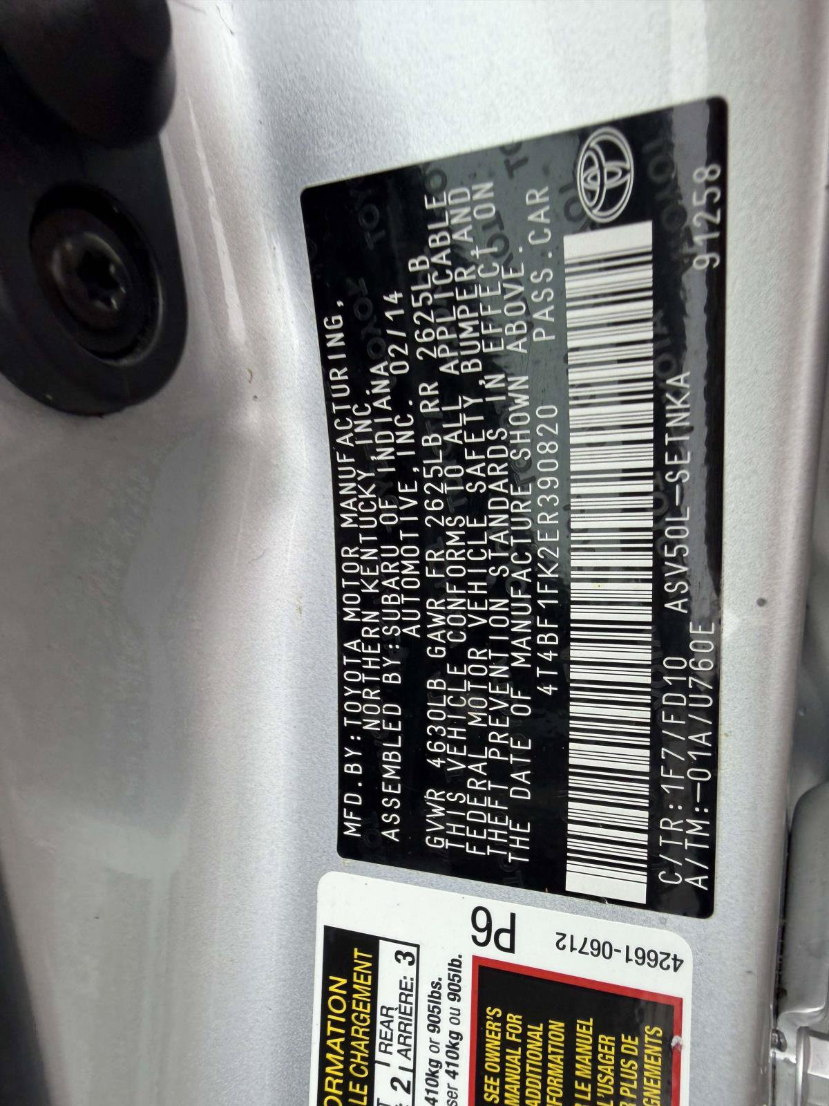 Used 2014 Toyota Camry LE FWD image 15
