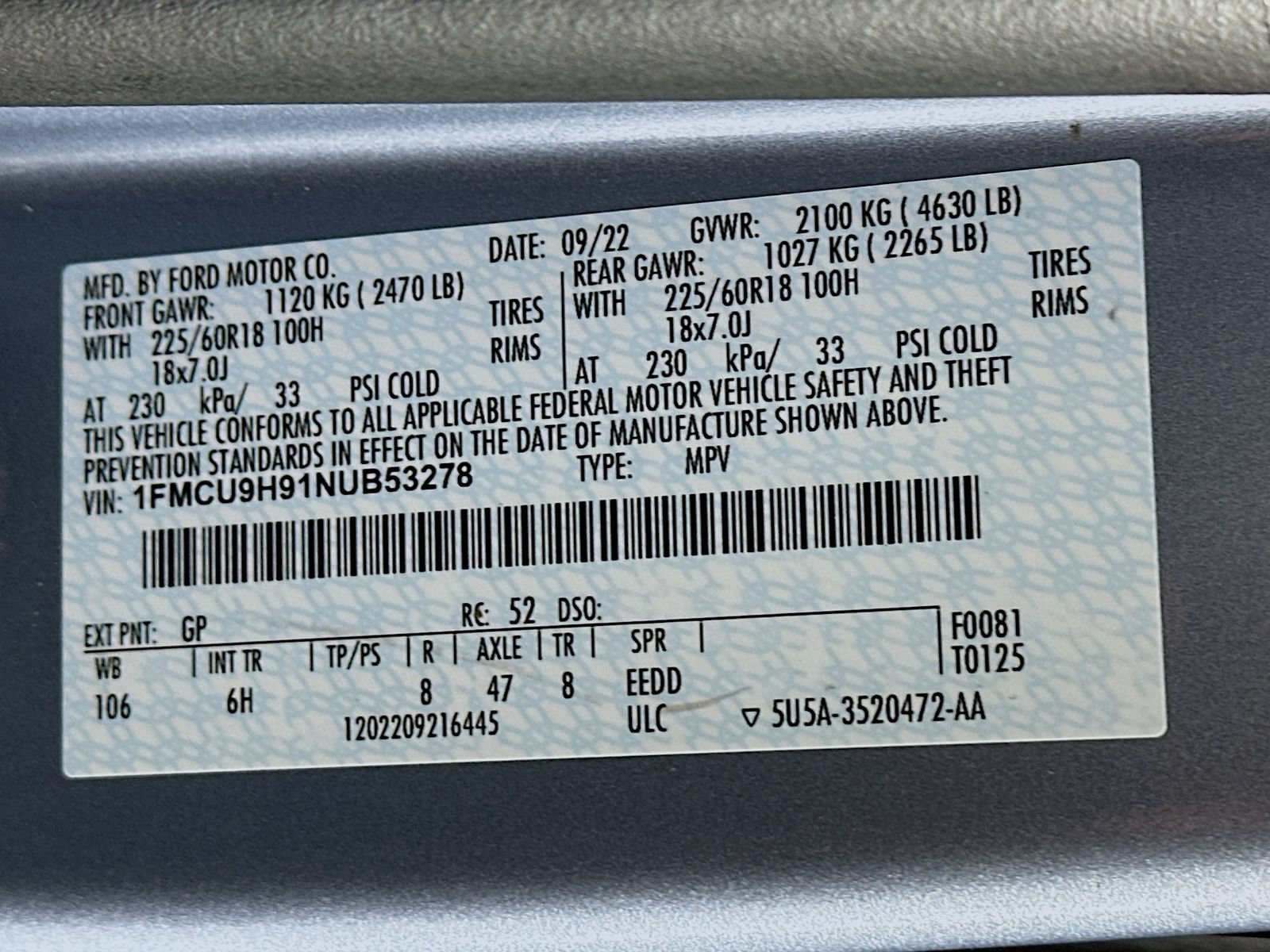Used 2022 Ford Escape SEL AWD/4WD image 32