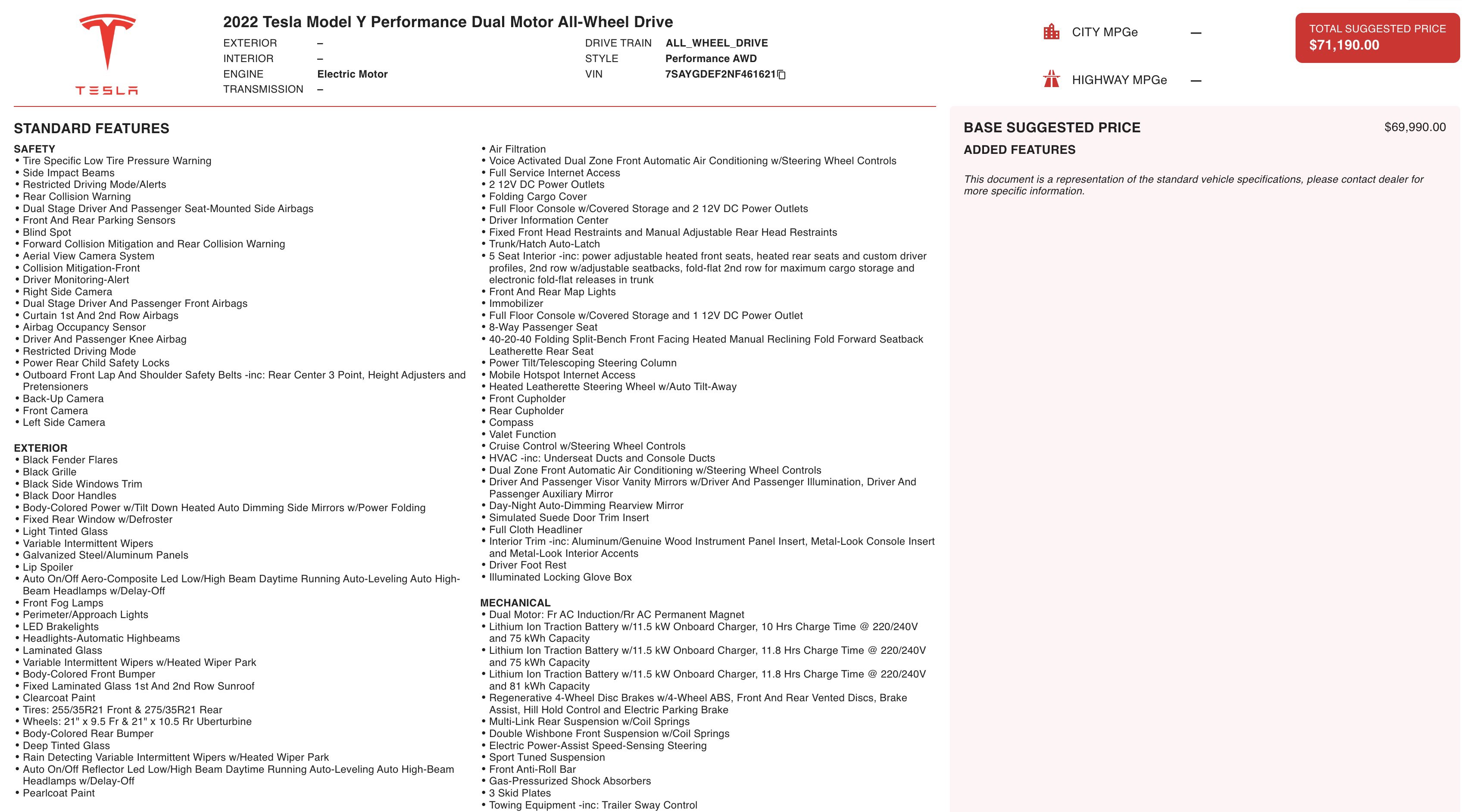 Used 2022 Tesla Model Y Performance AWD/4WD image 2