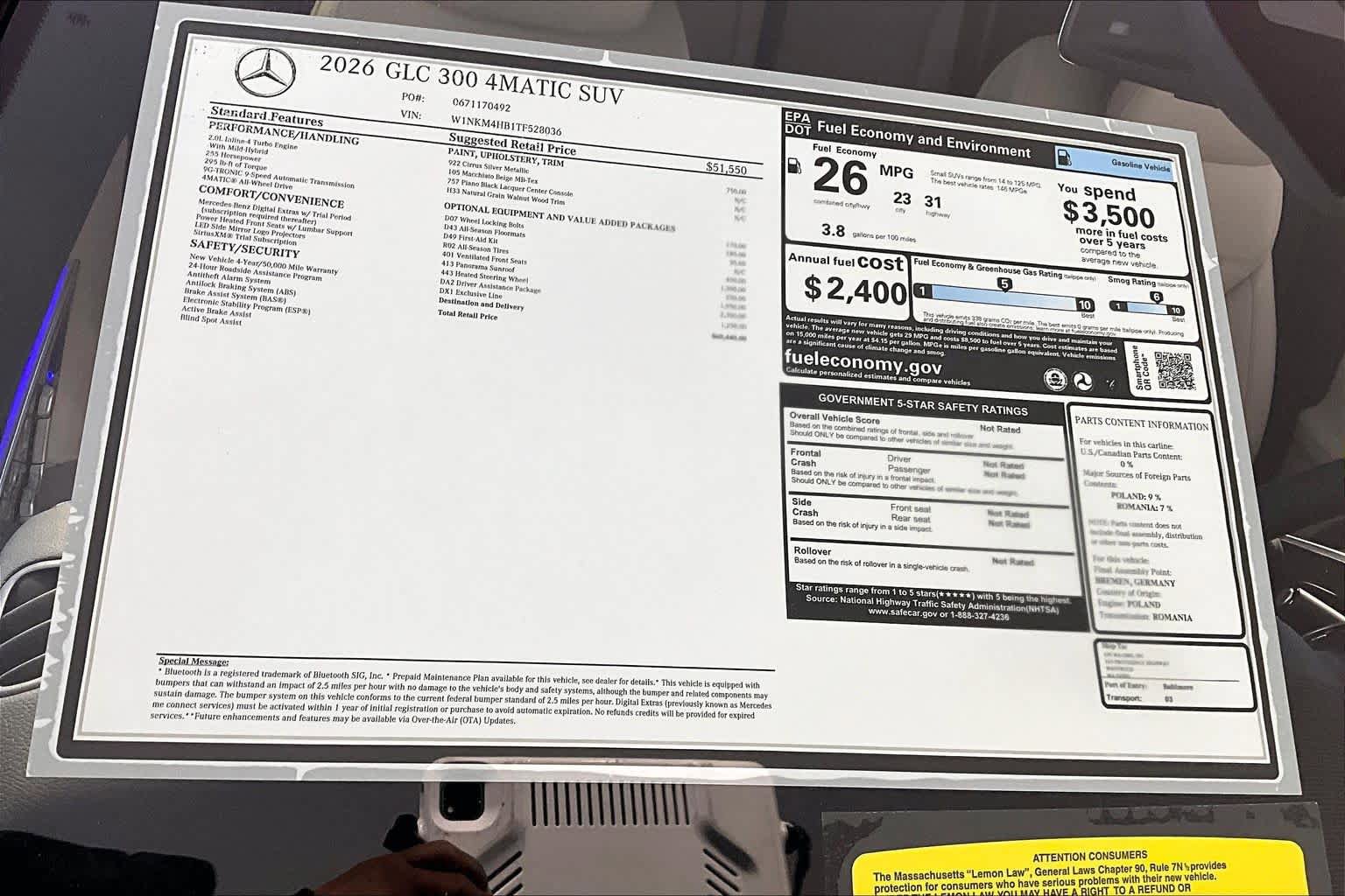 New 2026 Mercedes-Benz GLC 300 4MATIC image 18
