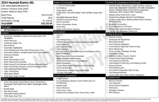 Used 2024 Hyundai Elantra SEL FWD image 4