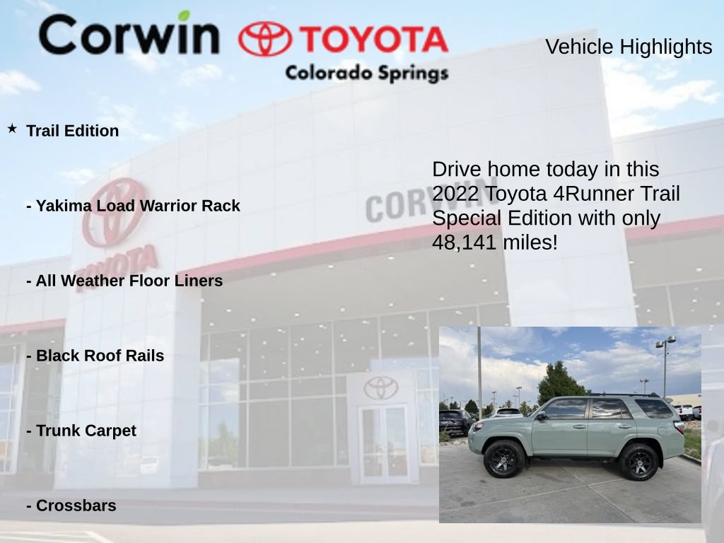Used 2022 Toyota 4Runner Trail Special Edition AWD/4WD image 7