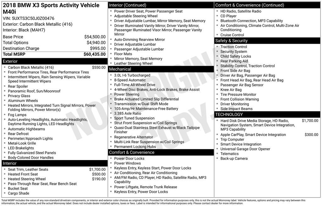 Used 2018 BMW X3 M40i image 38