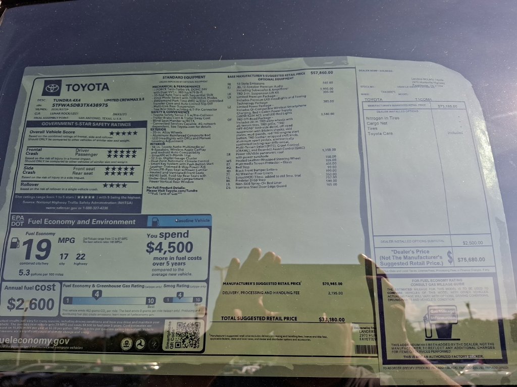 New 2026 Toyota Tundra Limited w/ TRD Off-Road Package AWD/4WD image 32