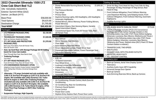 Used 2022 Chevrolet Silverado 1500 LTZ w/ LTZ Premium Package AWD/4WD image 5