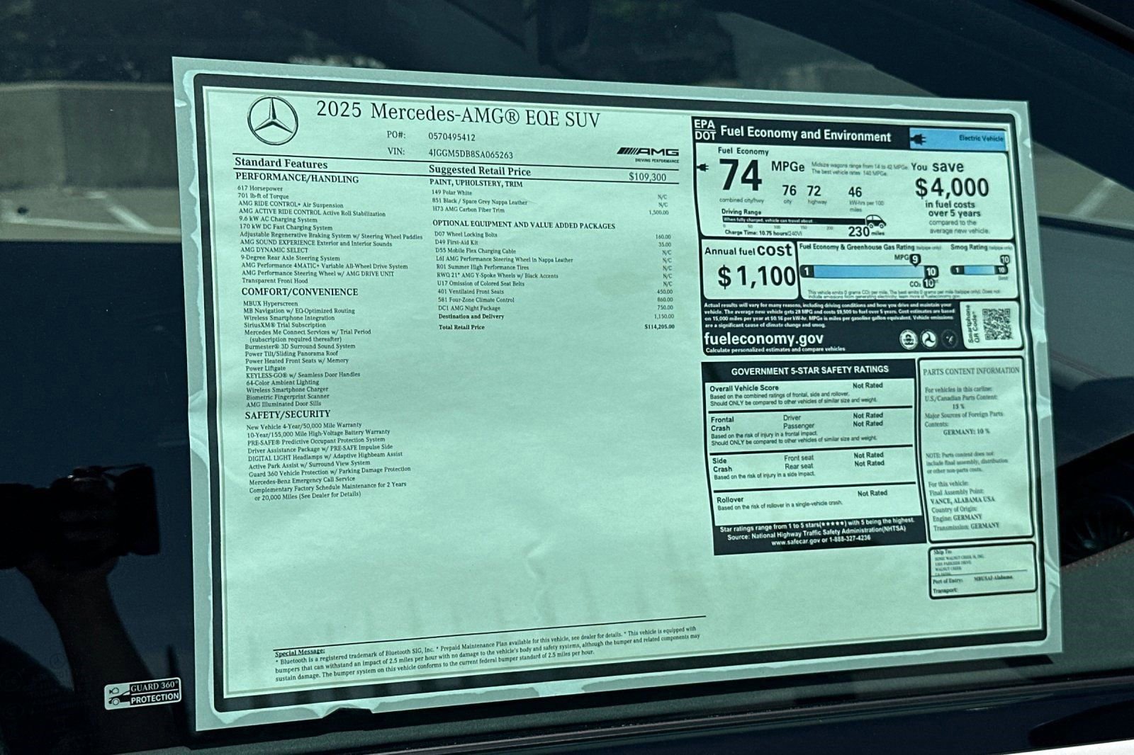 New 2025 Mercedes-Benz EQE AMG 4MATIC SUV image 22