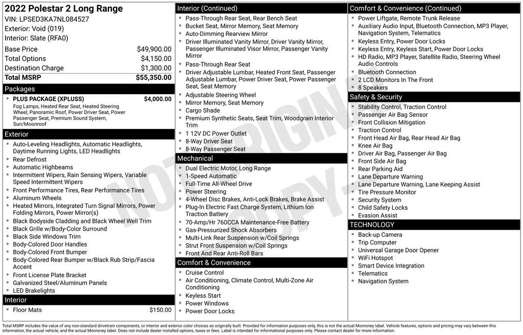 Used 2022 Polestar Polestar 2 Long Range Dual Motor w/ Plus Package image 35
