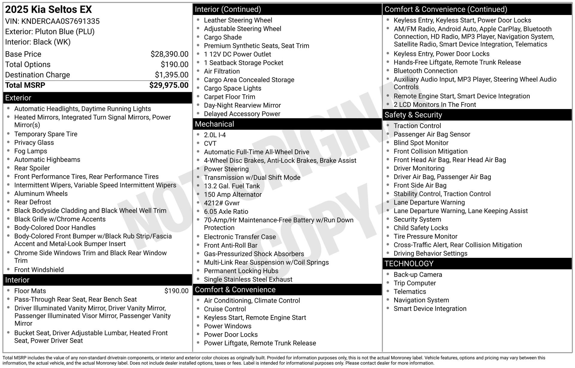 Used 2025 Kia Seltos EX image 3