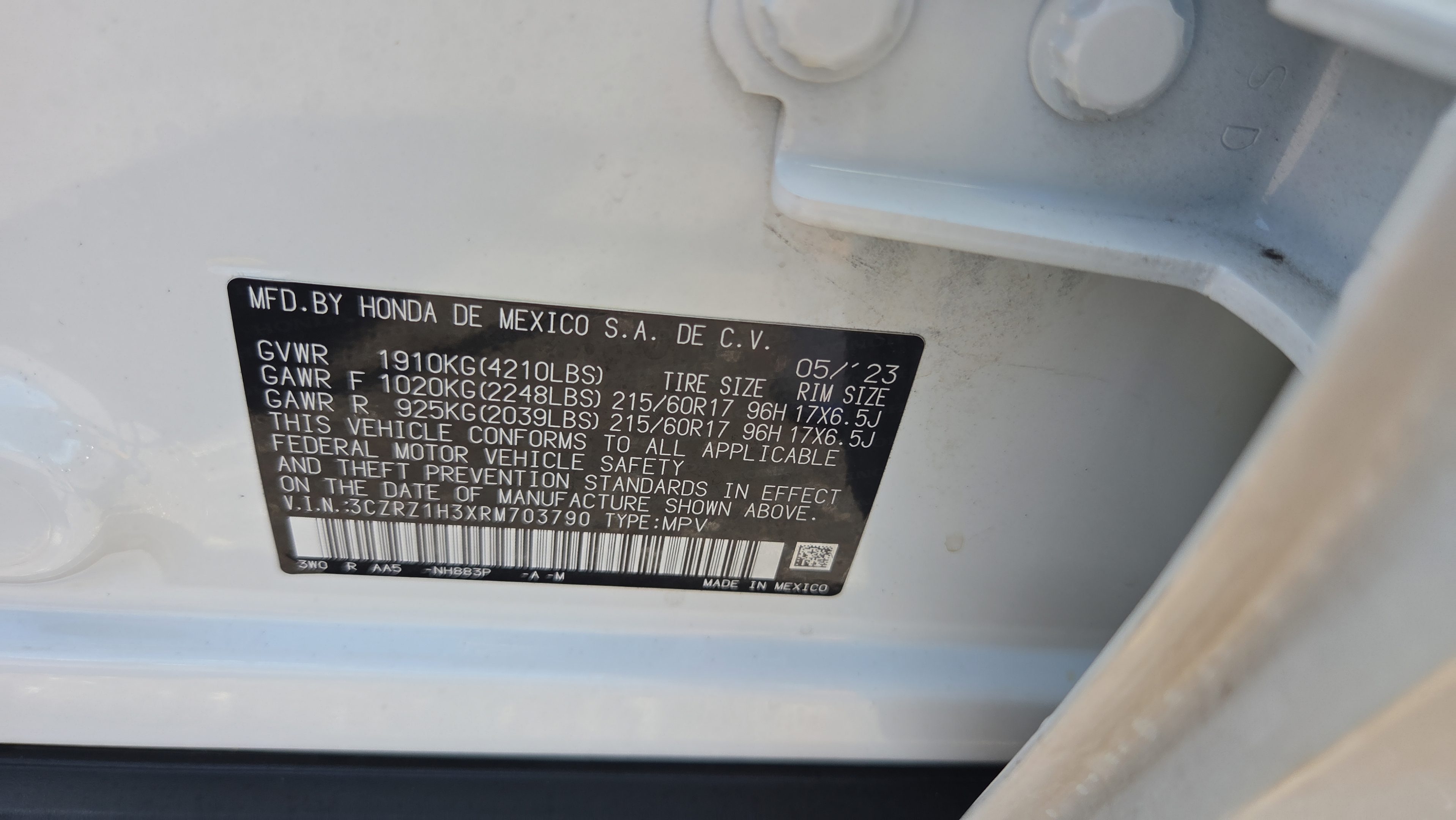 Certified 2024 Honda HR-V LX image 16