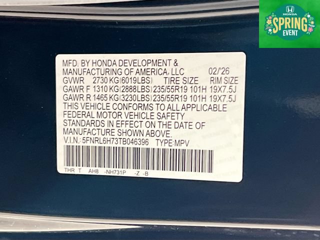 New 2026 Honda Odyssey Sport-L image 33