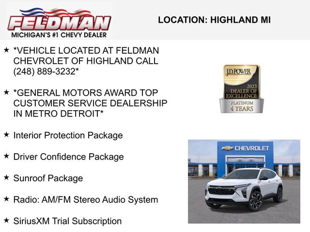 New 2026 Chevrolet Trax RS w/ Sunroof Package image 3