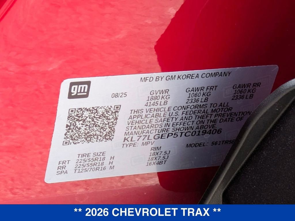 New 2026 Chevrolet Trax RS image 41