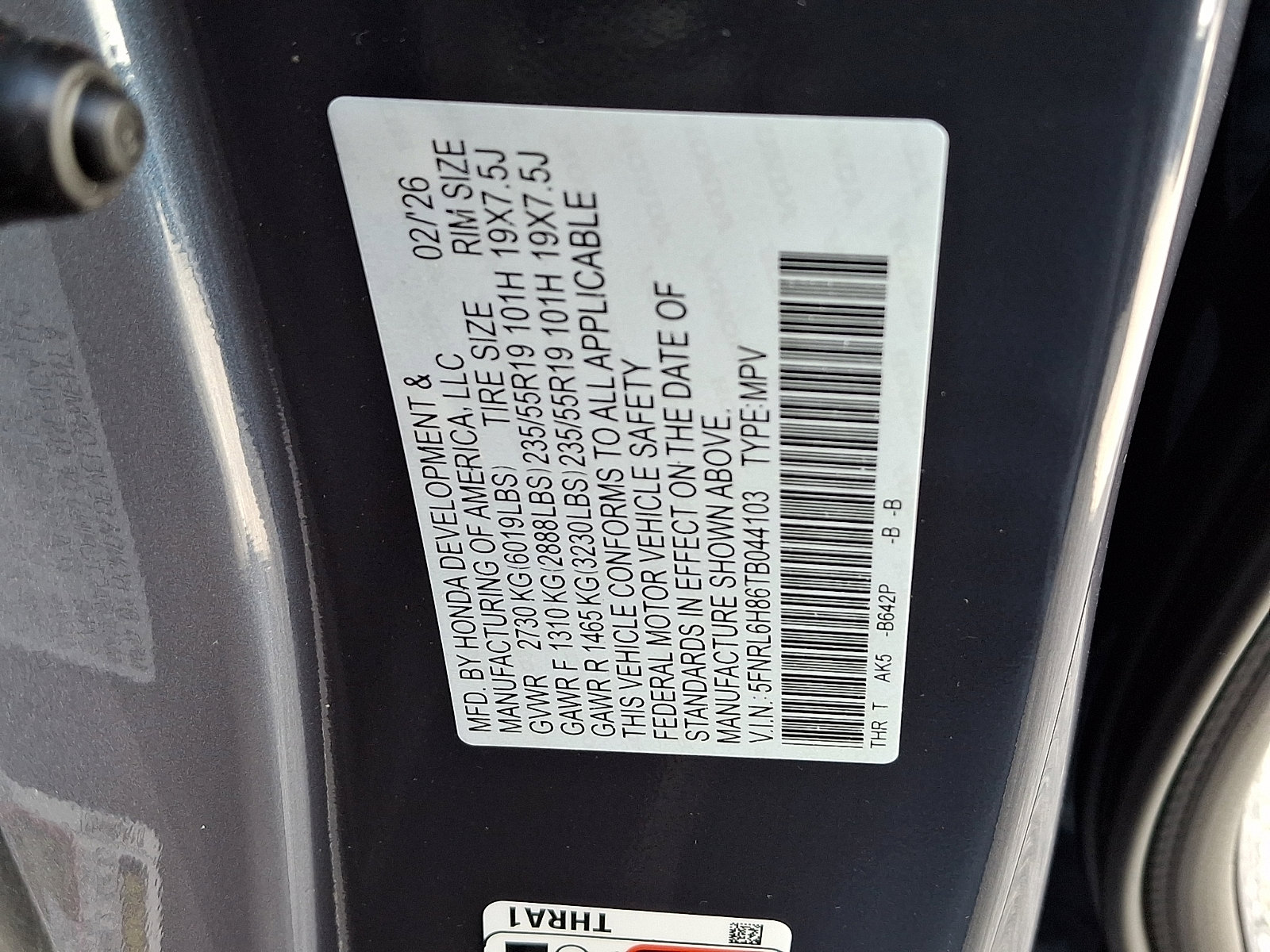 New 2026 Honda Odyssey Touring image 20