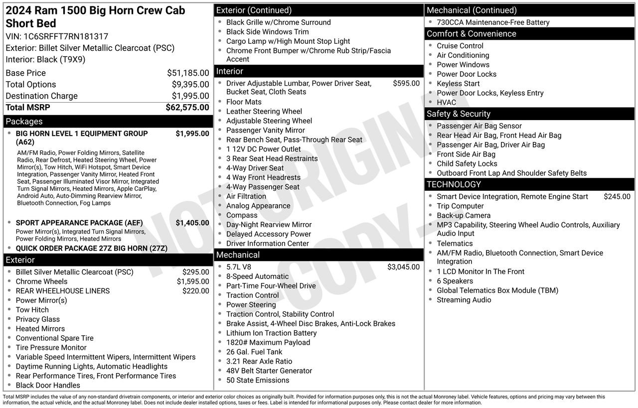 Used 2024 RAM 1500 Big Horn AWD/4WD image 5