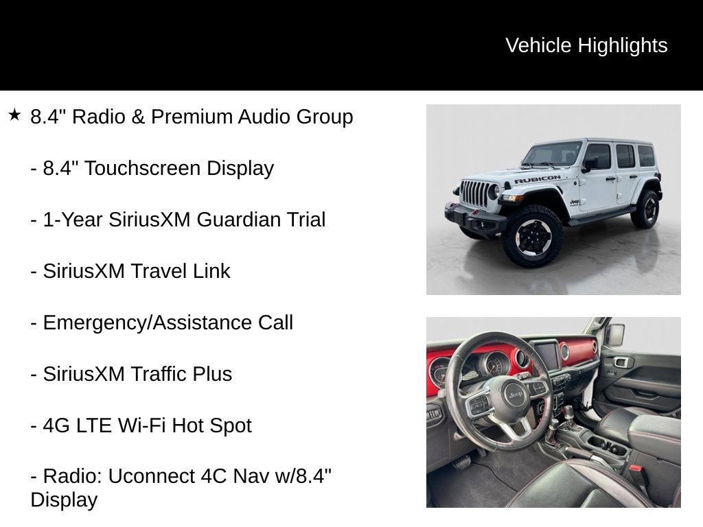 Used 2021 Jeep Wrangler Unlimited Rubicon w/ Uconnect 4C Nav & Sound Group image 16