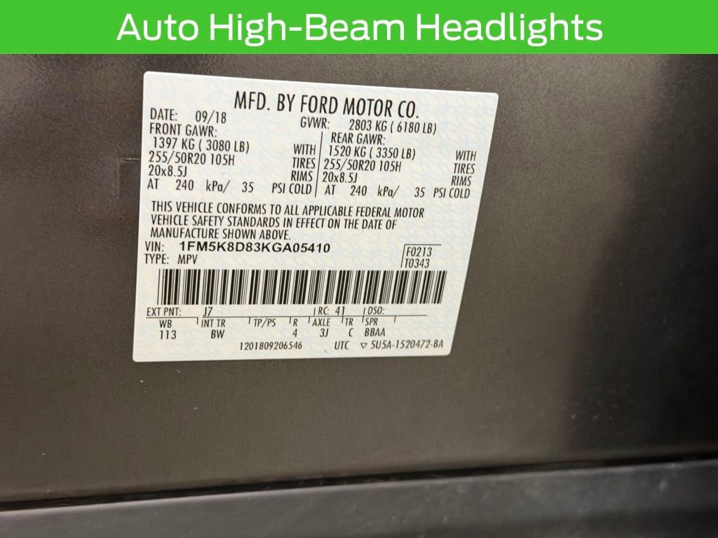 Used 2019 Ford Explorer XLT w/ Equipment Group 202A AWD/4WD image 32