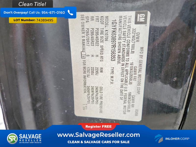 Used 2007 Cadillac Escalade w/ Information Package image 17