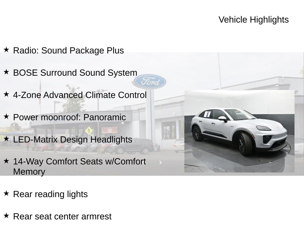 Used 2024 Porsche Macan 4 Electric w/ Premium Package image 20