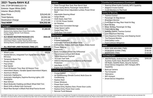 Certified 2021 Toyota RAV4 XLE w/ Convenience Package AWD/4WD image 27