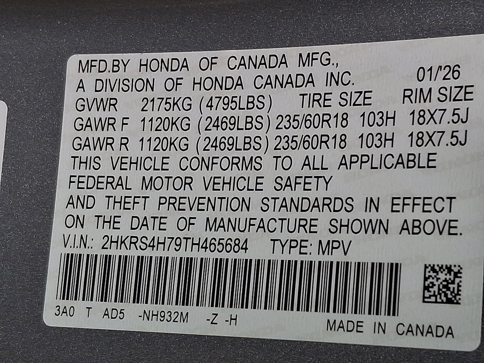 New 2026 Honda CR-V EX-L image 16