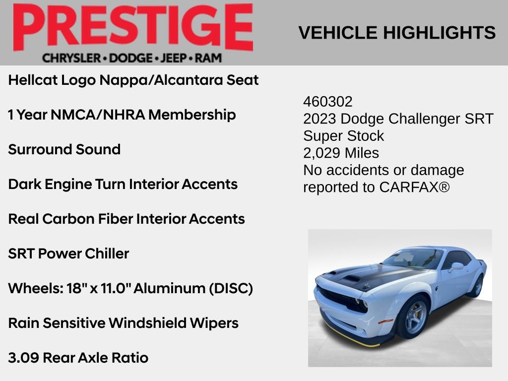 Used 2023 Dodge Challenger SRT Super Stock RWD image 8