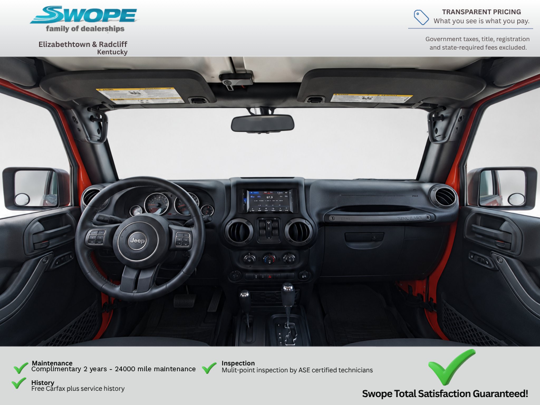 Used 2015 Jeep Wrangler Unlimited Sport w/ Quick Order Package 24S AWD/4WD image 14