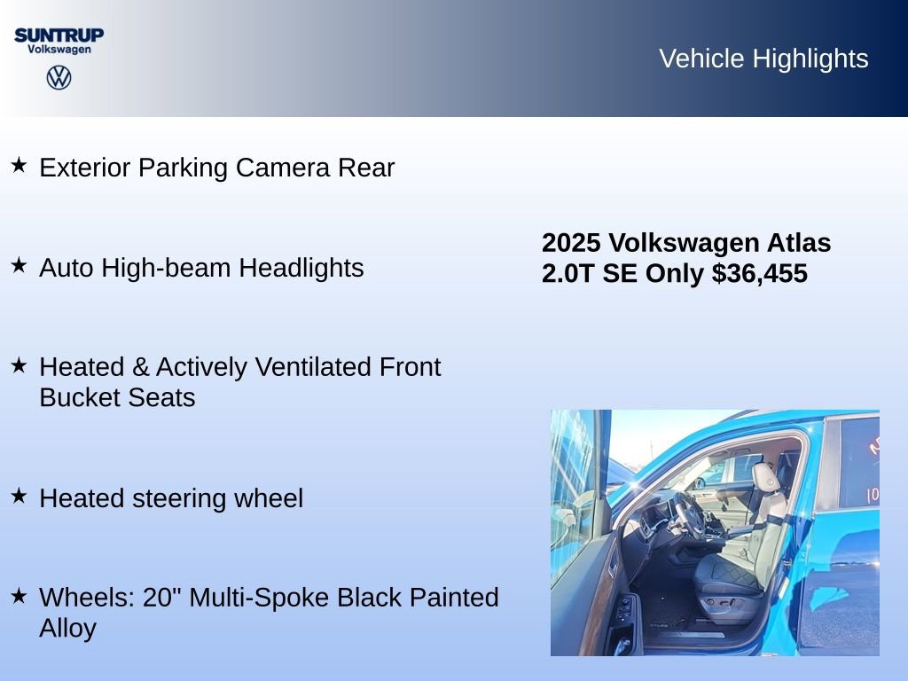 Used 2025 Volkswagen Atlas SE w/ Panoramic Sunroof Package image 16