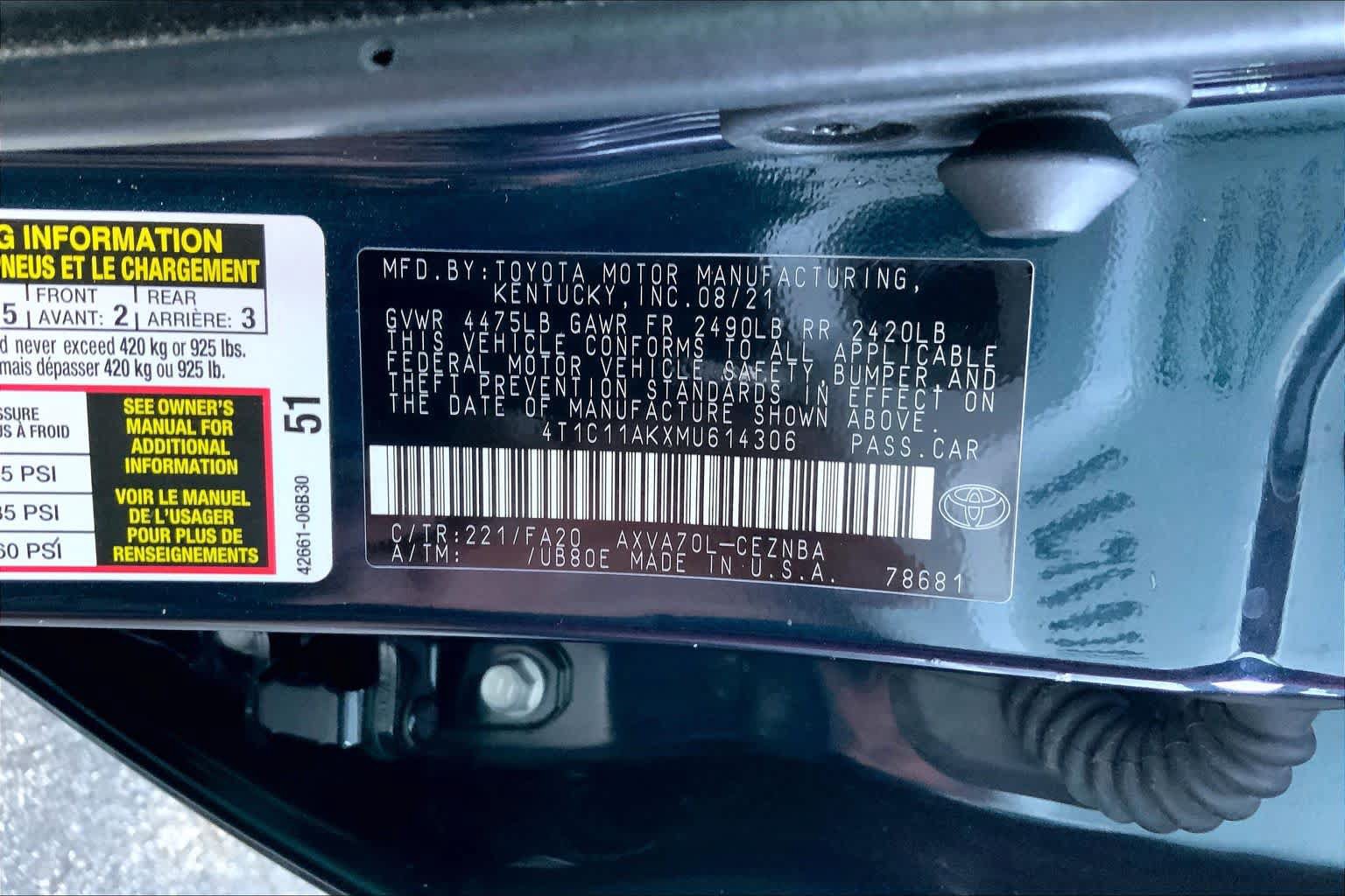 Used 2021 Toyota Camry LE FWD image 29