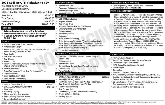 Used 2025 Cadillac CT5 V Blackwing RWD image 2