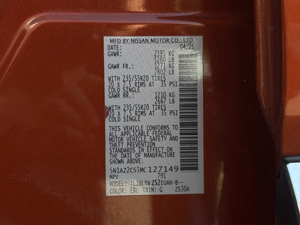 Used 2021 Nissan Murano SL w/ SL Moonroof Package image 34