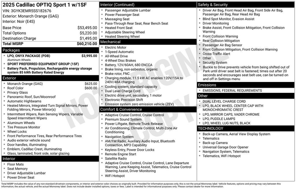 Used 2025 Cadillac Optiq Sport 1 w/ LPO, ONYX Package image 10