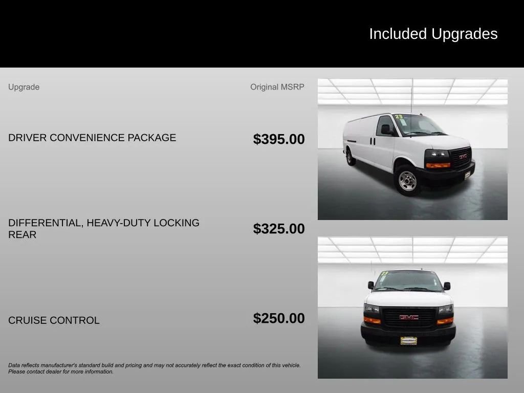 Used 2023 GMC Savana 2500 Extended w/ Driver Convenience Package RWD image 4