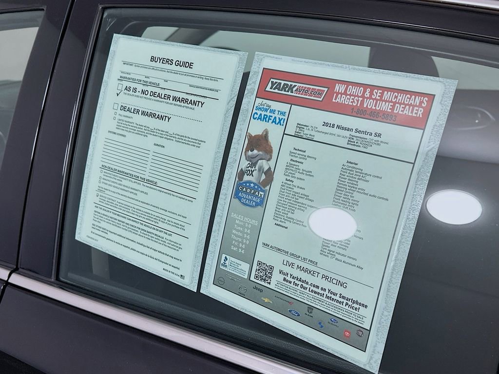 Used 2018 Nissan Sentra SR Turbo w/ SR Midnight Edition Package image 13
