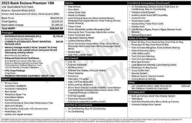 Certified 2023 Buick Enclave Premium w/ Experience Buick Package AWD/4WD image 35