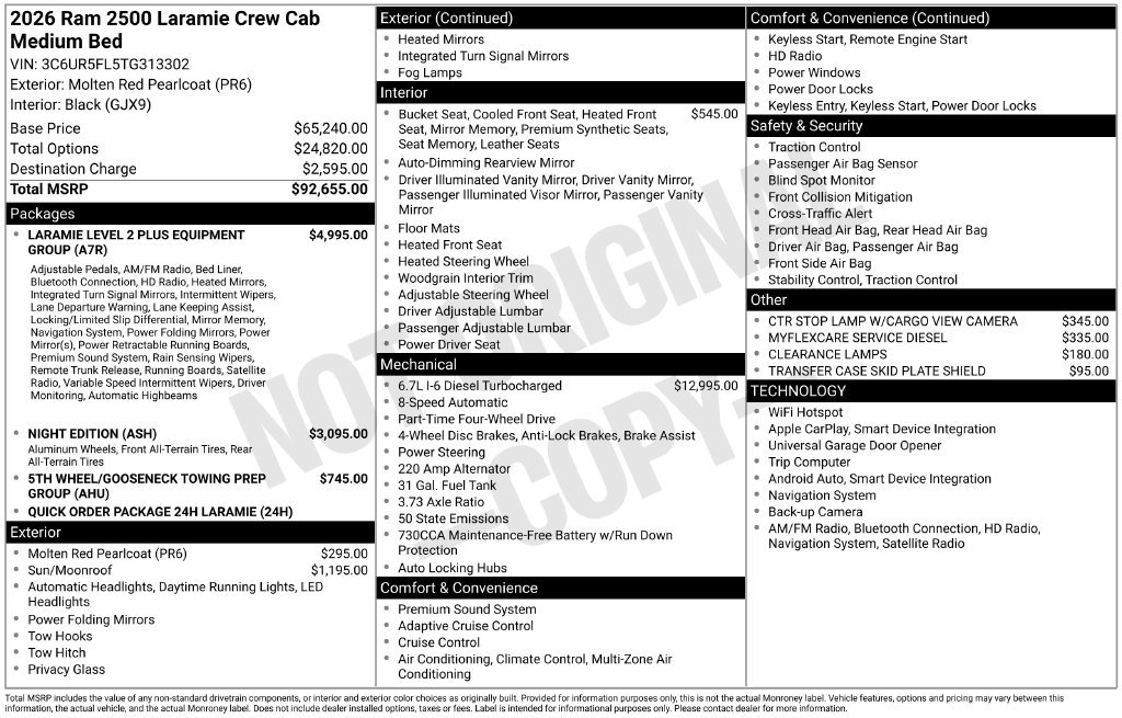 New 2026 RAM 2500 Laramie AWD/4WD image 7