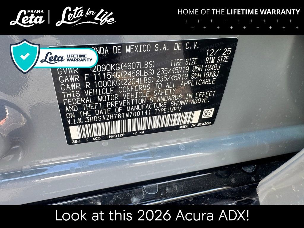 New 2026 Acura ADX A-Spec image 19