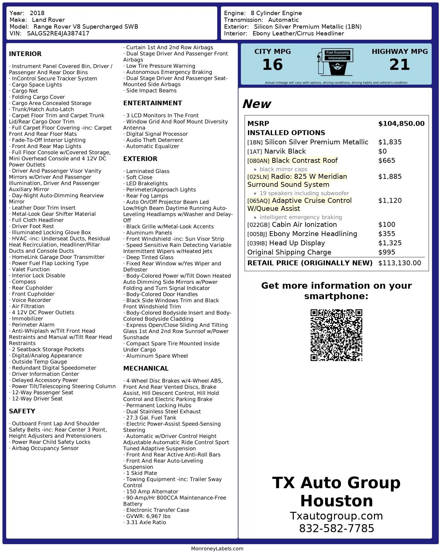 Used 2018 Land Rover Range Rover Supercharged image 3