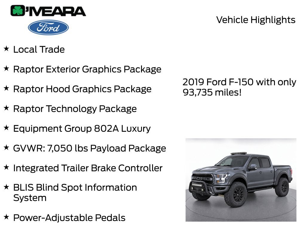 Used 2019 Ford F150 Raptor w/ Equipment Group 802A Luxury AWD/4WD image 8