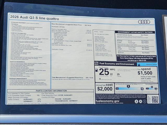 New 2026 Audi Q3 quattro 2.0T AWD/4WD image 17