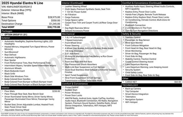 Certified 2025 Hyundai Elantra N Line FWD image 26