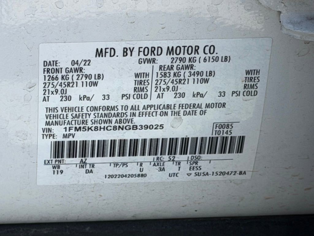 Used 2022 Ford Explorer Platinum w/ Equipment Group 601A AWD/4WD image 28